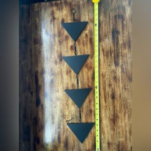 Black boho wall decor simple triangle industrial symmetrical geometric college